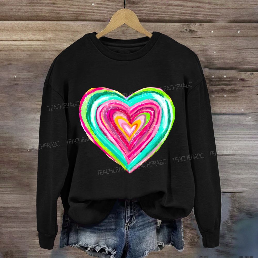 Love My Students With Heart Sweatshirt