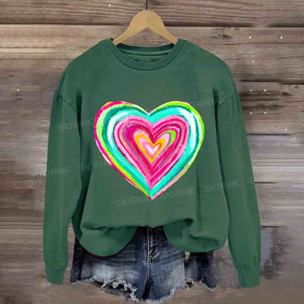 Love My Students With Heart Sweatshirt