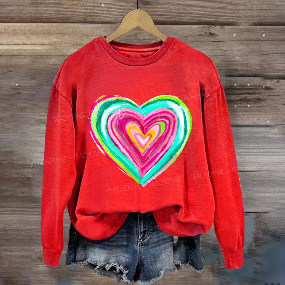 Love My Students With Heart Sweatshirt