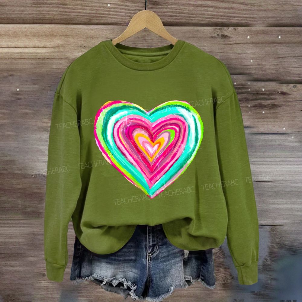 Love My Students With Heart Sweatshirt