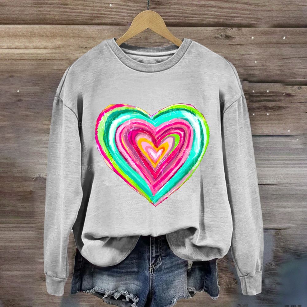 Love My Students With Heart Sweatshirt
