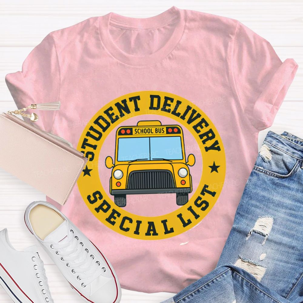 Student Delivery Specialist School Bus T-shirt