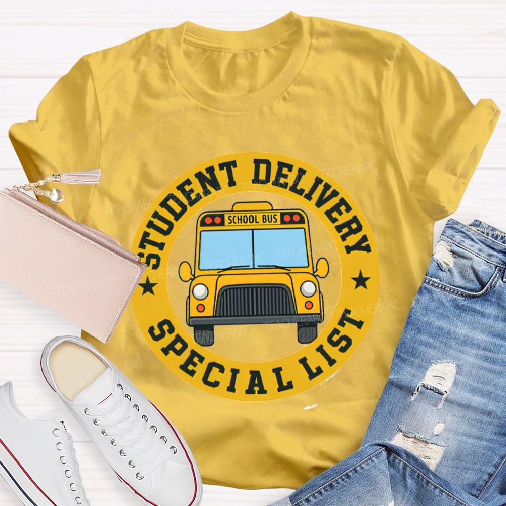 Student Delivery Specialist School Bus T-shirt