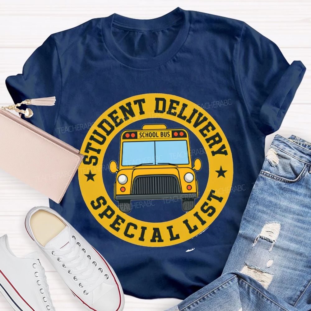 Student Delivery Specialist School Bus T-shirt