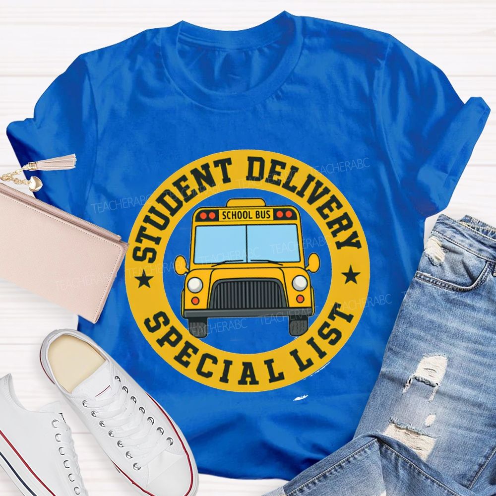 Student Delivery Specialist School Bus T-shirt