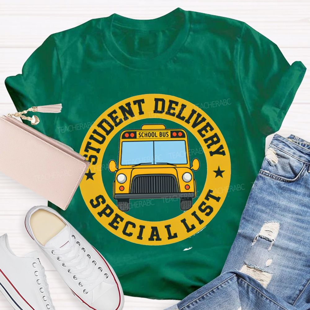 Student Delivery Specialist School Bus T-shirt