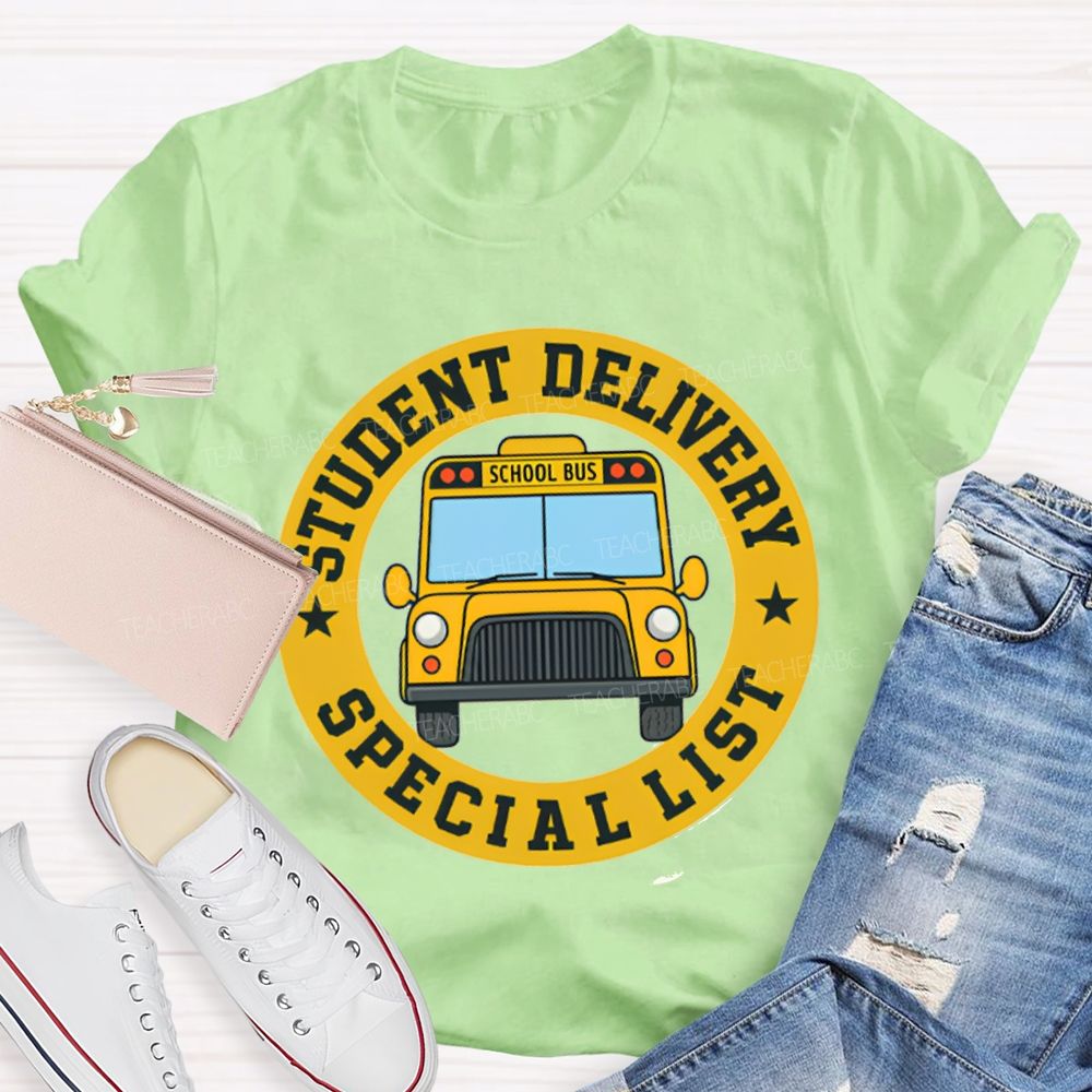 Student Delivery Specialist School Bus T-shirt