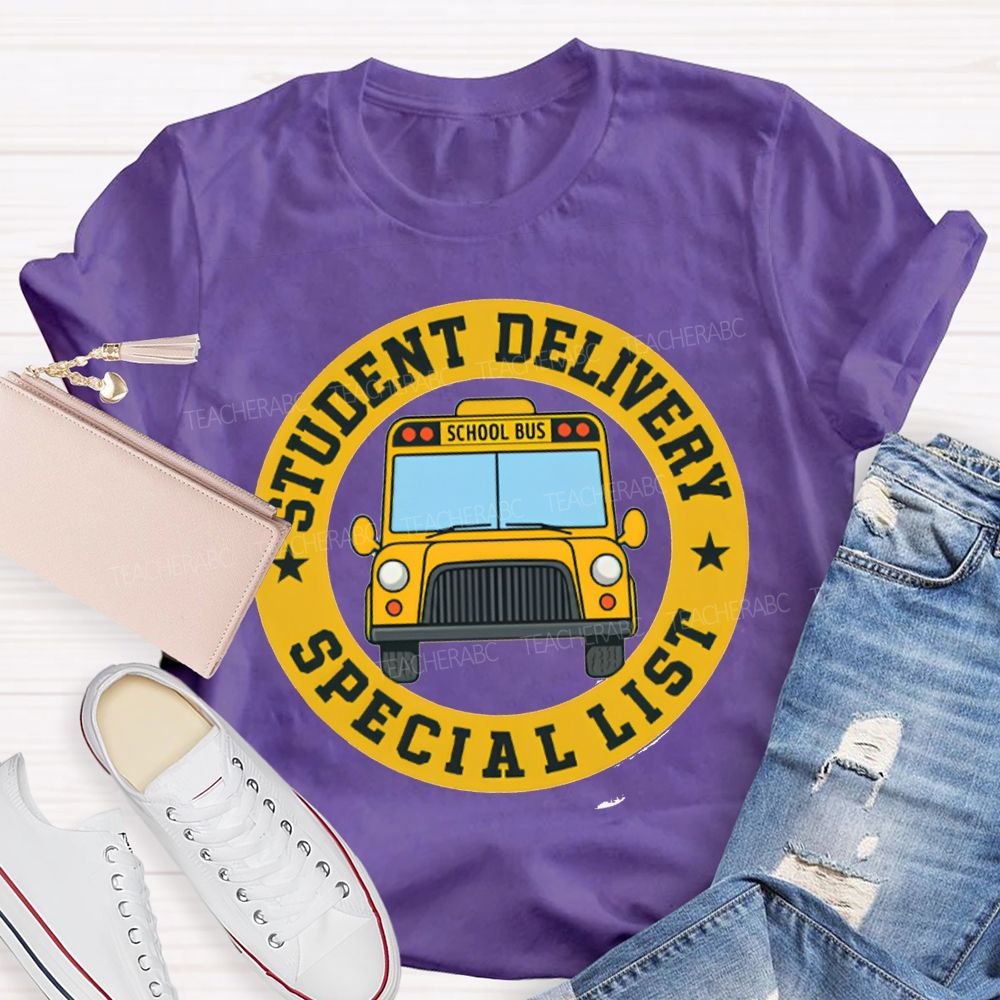 Student Delivery Specialist School Bus T-shirt