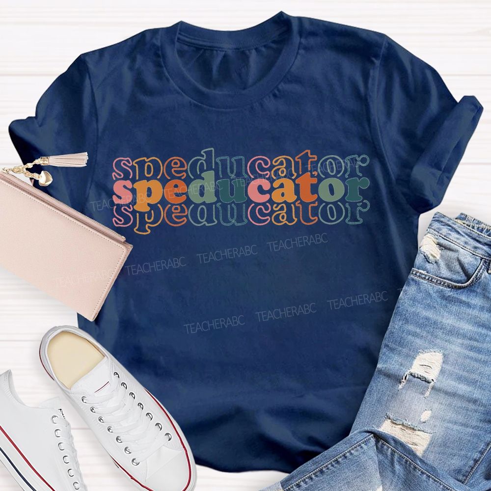 Speducator Colorful Fonts Special Education T-shirt