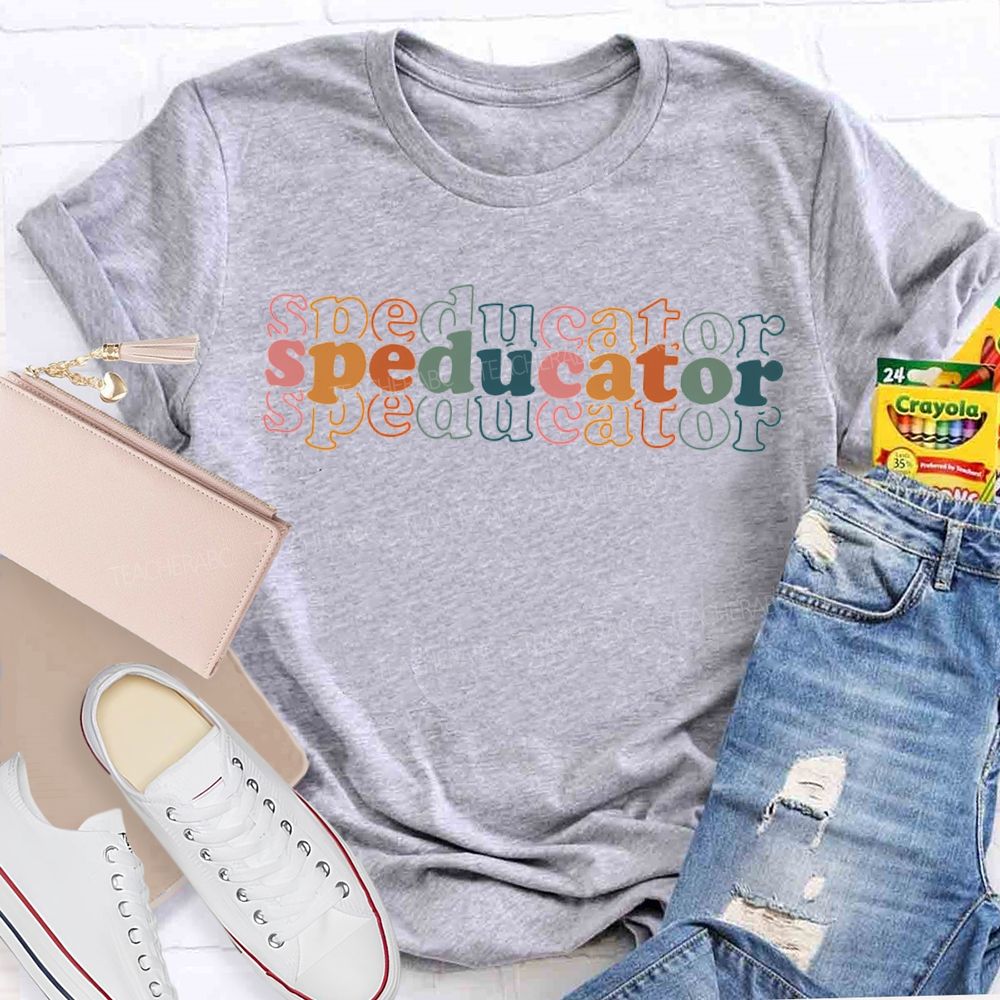 Speducator Colorful Fonts Special Education T-shirt