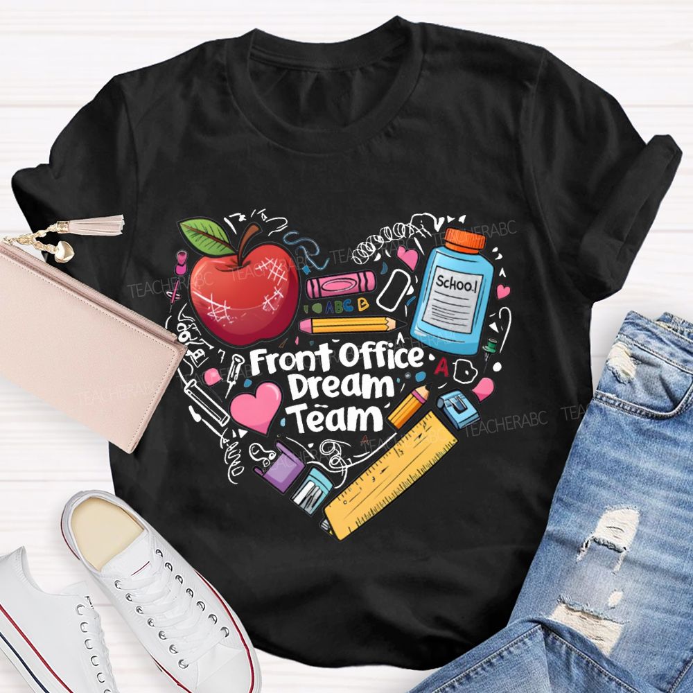 Front Office Dream Team Apple And Learning Tools Prints T-shirt