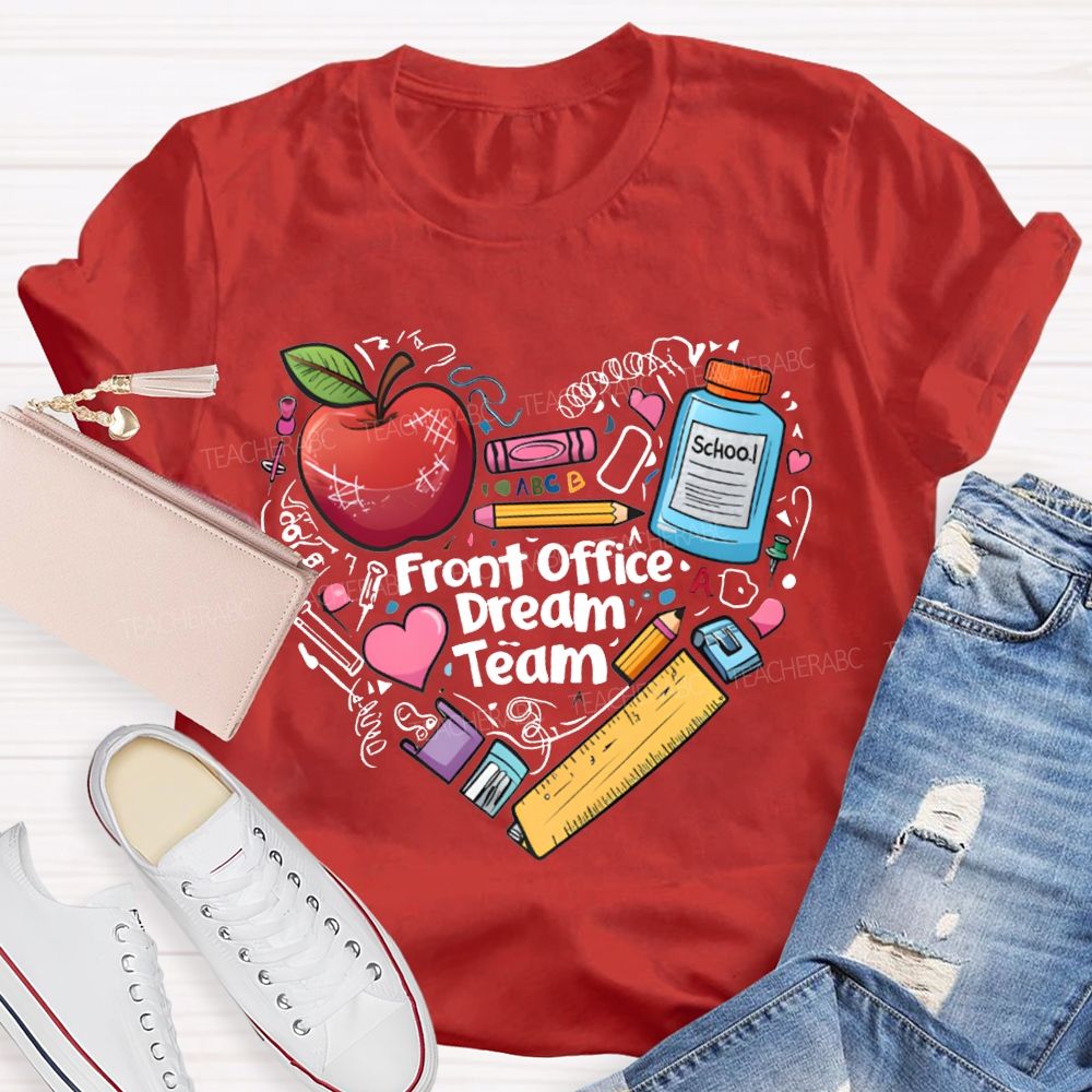 Front Office Dream Team Apple And Learning Tools Prints T-shirt