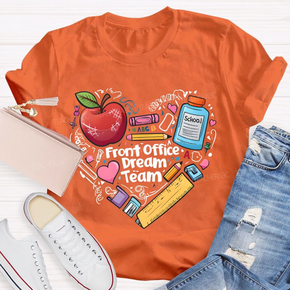 Front Office Dream Team Apple And Learning Tools Prints T-shirt