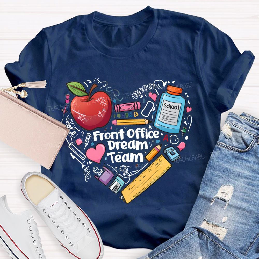 Front Office Dream Team Apple And Learning Tools Prints T-shirt