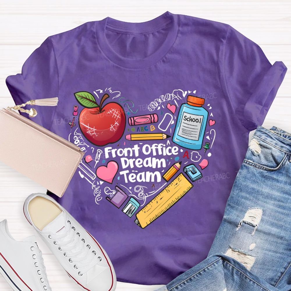 Front Office Dream Team Apple And Learning Tools Prints T-shirt