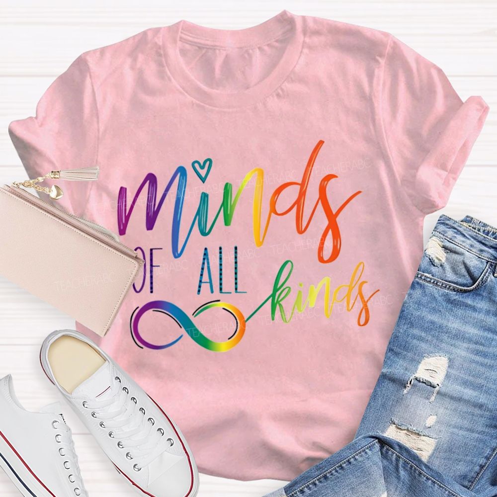 Minds Of All Kins Color Gradient Fonts T-shirt