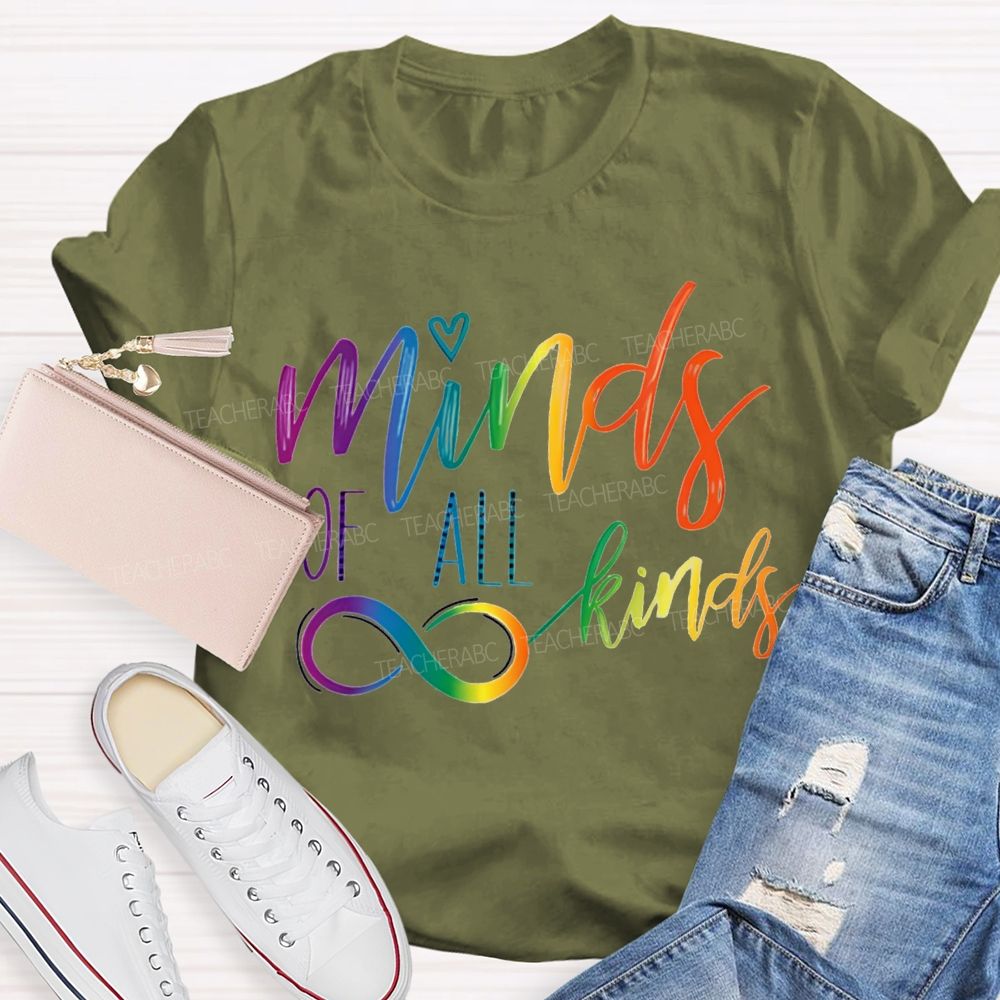 Minds Of All Kins Color Gradient Fonts T-shirt