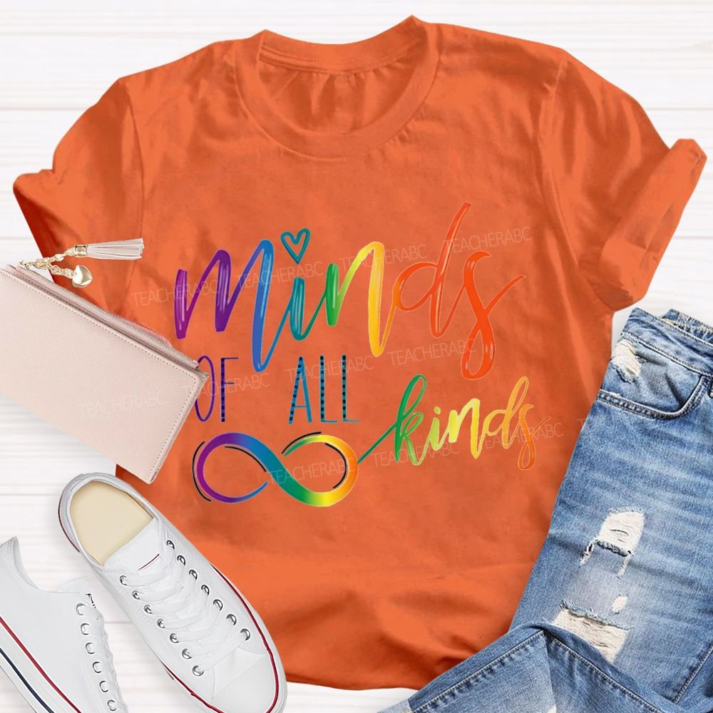 Minds Of All Kins Color Gradient Fonts T-shirt