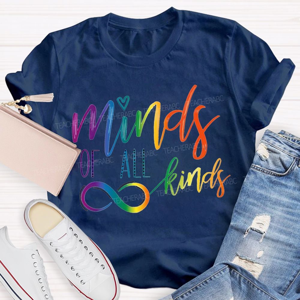 Minds Of All Kins Color Gradient Fonts T-shirt