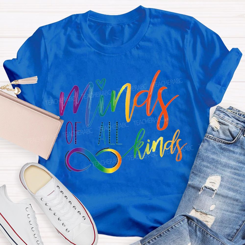 Minds Of All Kins Color Gradient Fonts T-shirt