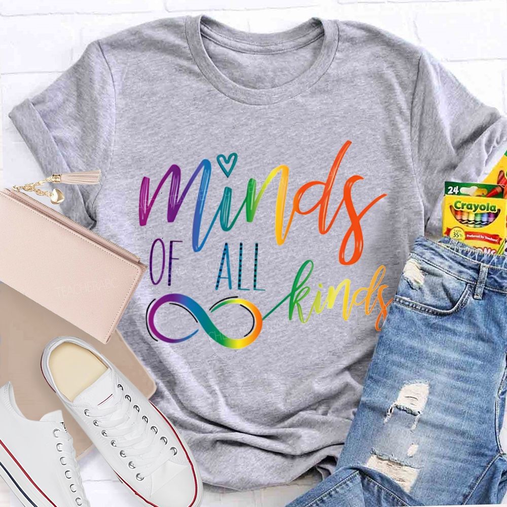 Minds Of All Kins Color Gradient Fonts T-shirt