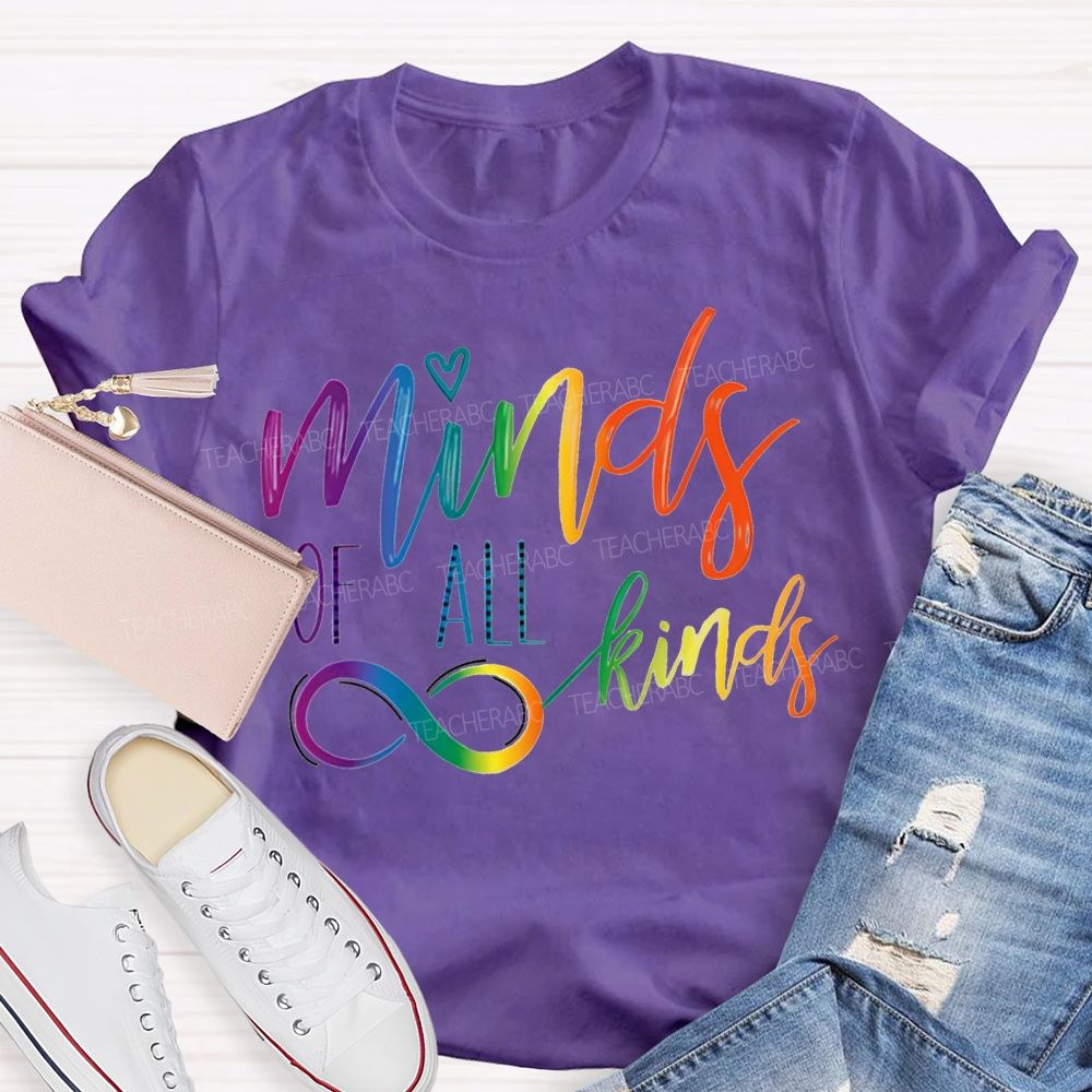 Minds Of All Kins Color Gradient Fonts T-shirt
