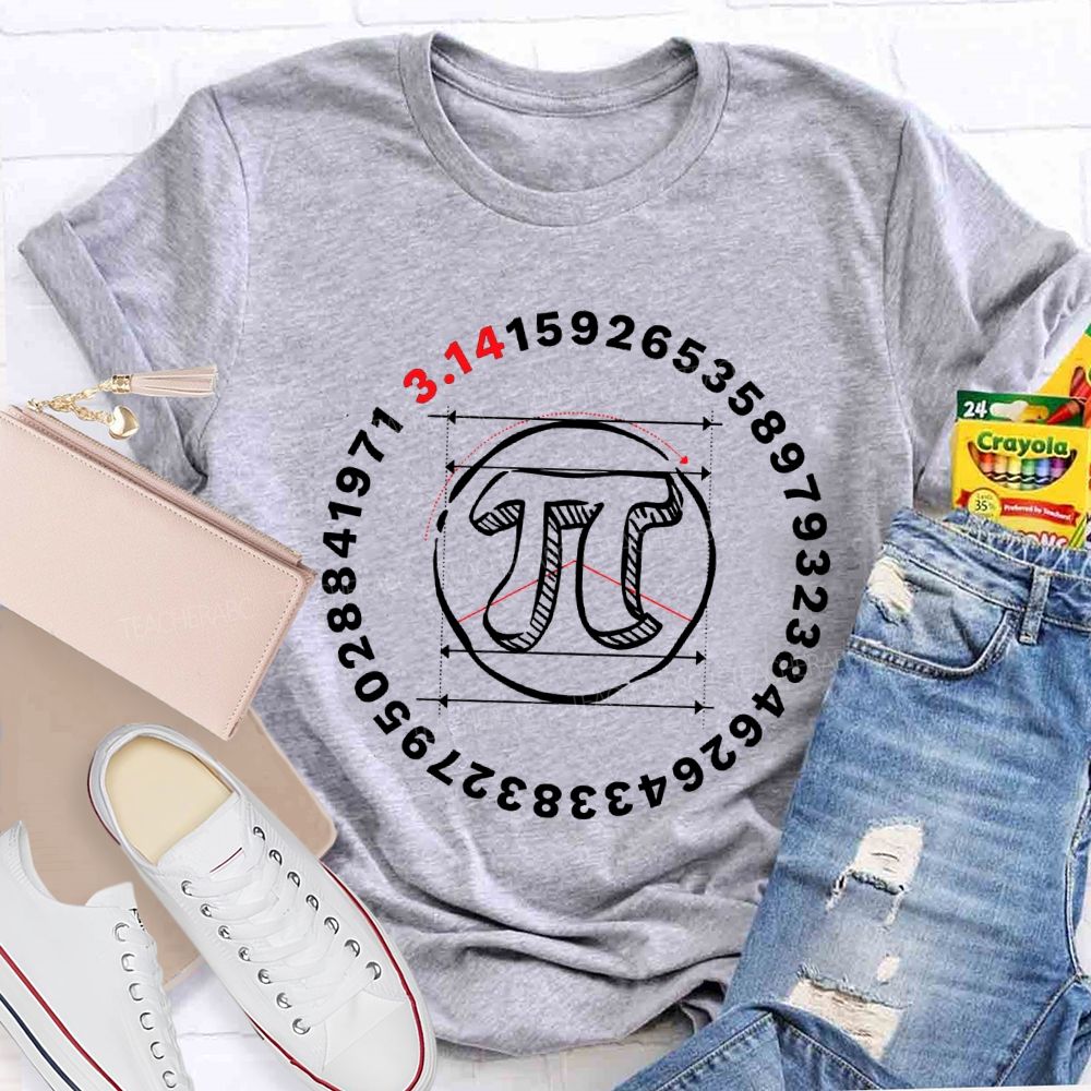 Pi Prints Math Day Math Teacher T-shirt