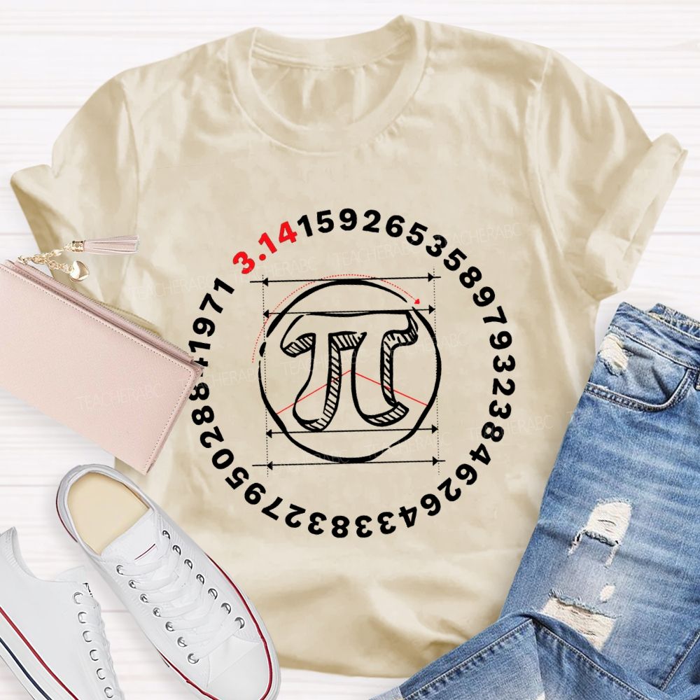 Pi Prints Math Day Math Teacher T-shirt