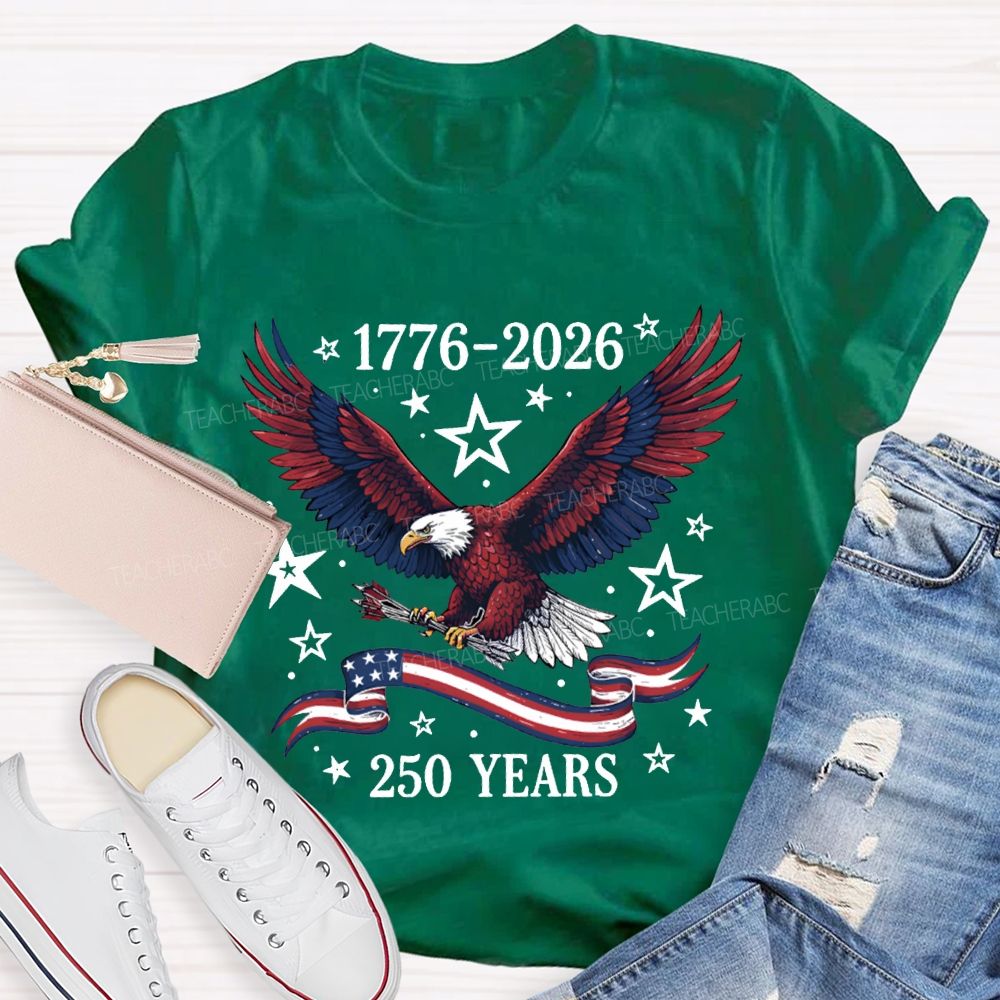 1776-2026 250 Years Anniversary Bald Eagle T-shirt