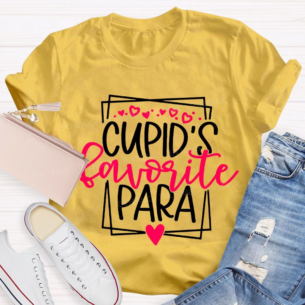 Cupid'S Favorite Para Pink Hearts T-shirt