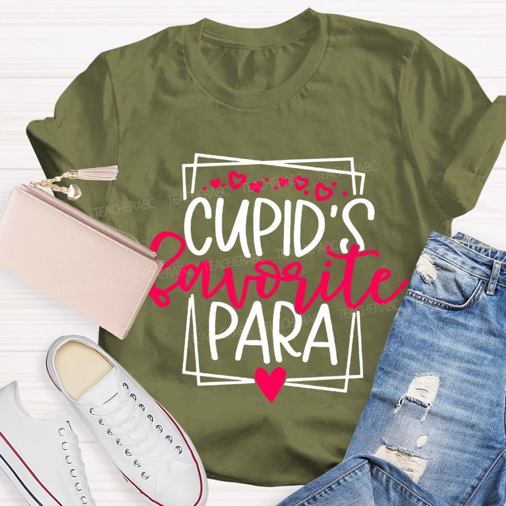 Cupid'S Favorite Para Pink Hearts T-shirt