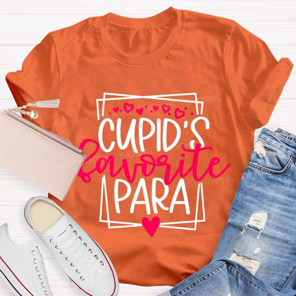 Cupid'S Favorite Para Pink Hearts T-shirt