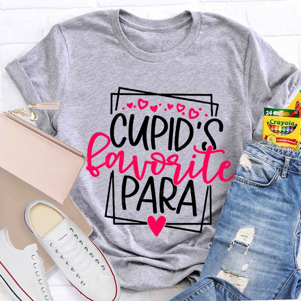 Cupid'S Favorite Para Pink Hearts T-shirt