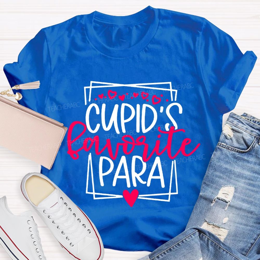 Cupid'S Favorite Para Pink Hearts T-shirt