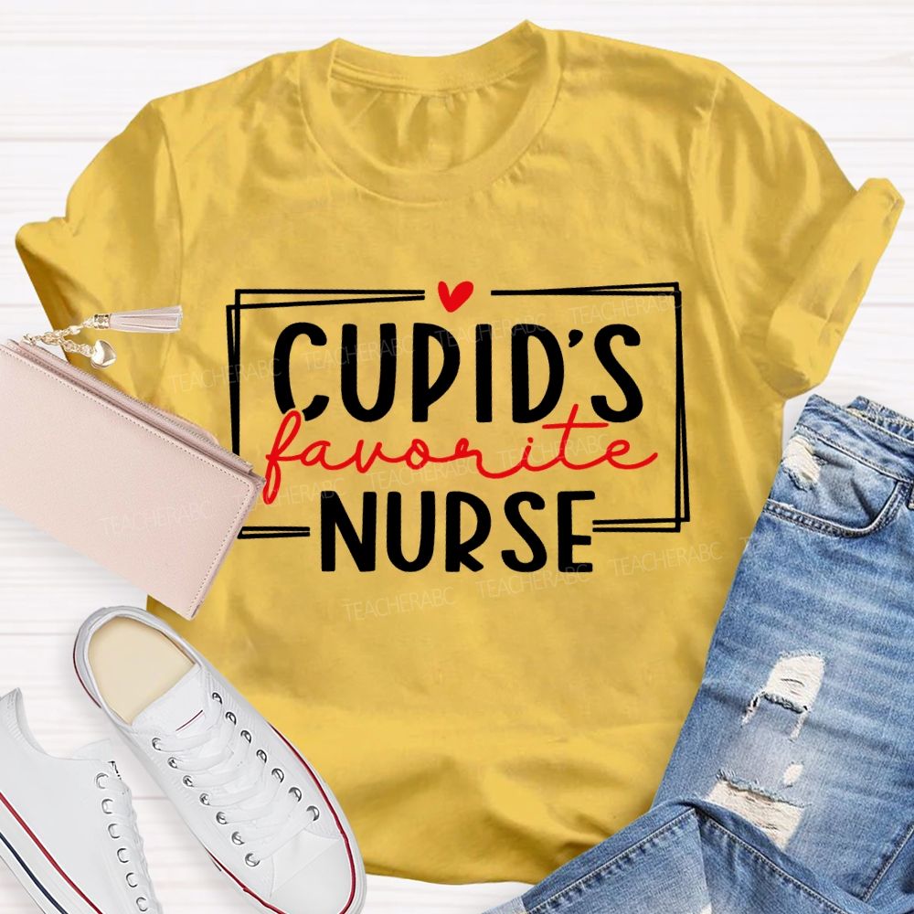 Cupid'S Favorite Nurse Valentine'S Day T-shirt