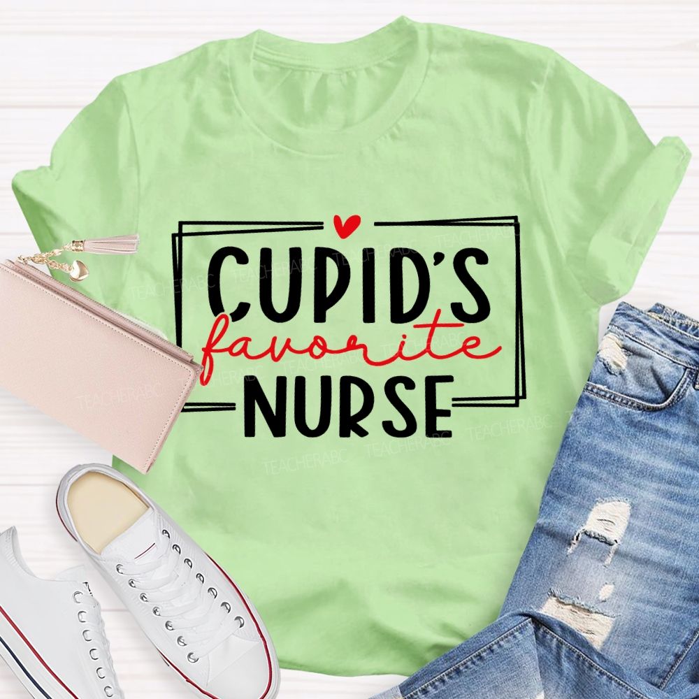 Cupid'S Favorite Nurse Valentine'S Day T-shirt