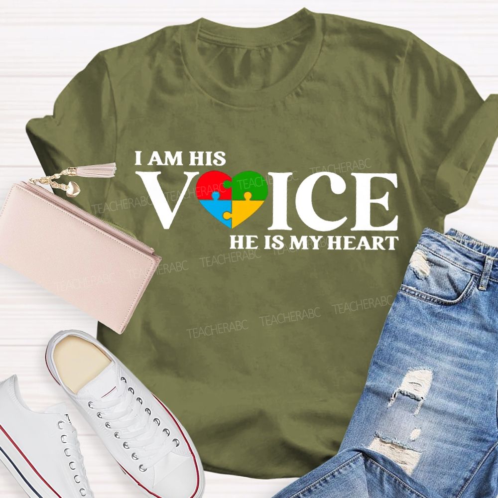 I Am His Voice He Is My Heart T-shirt