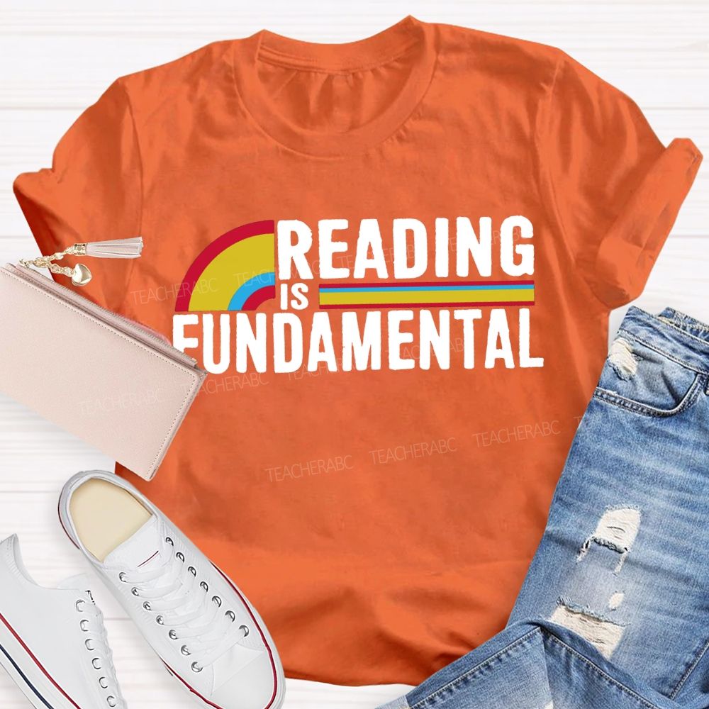 Reading Is Fundamental Rainbow Print T-shirt