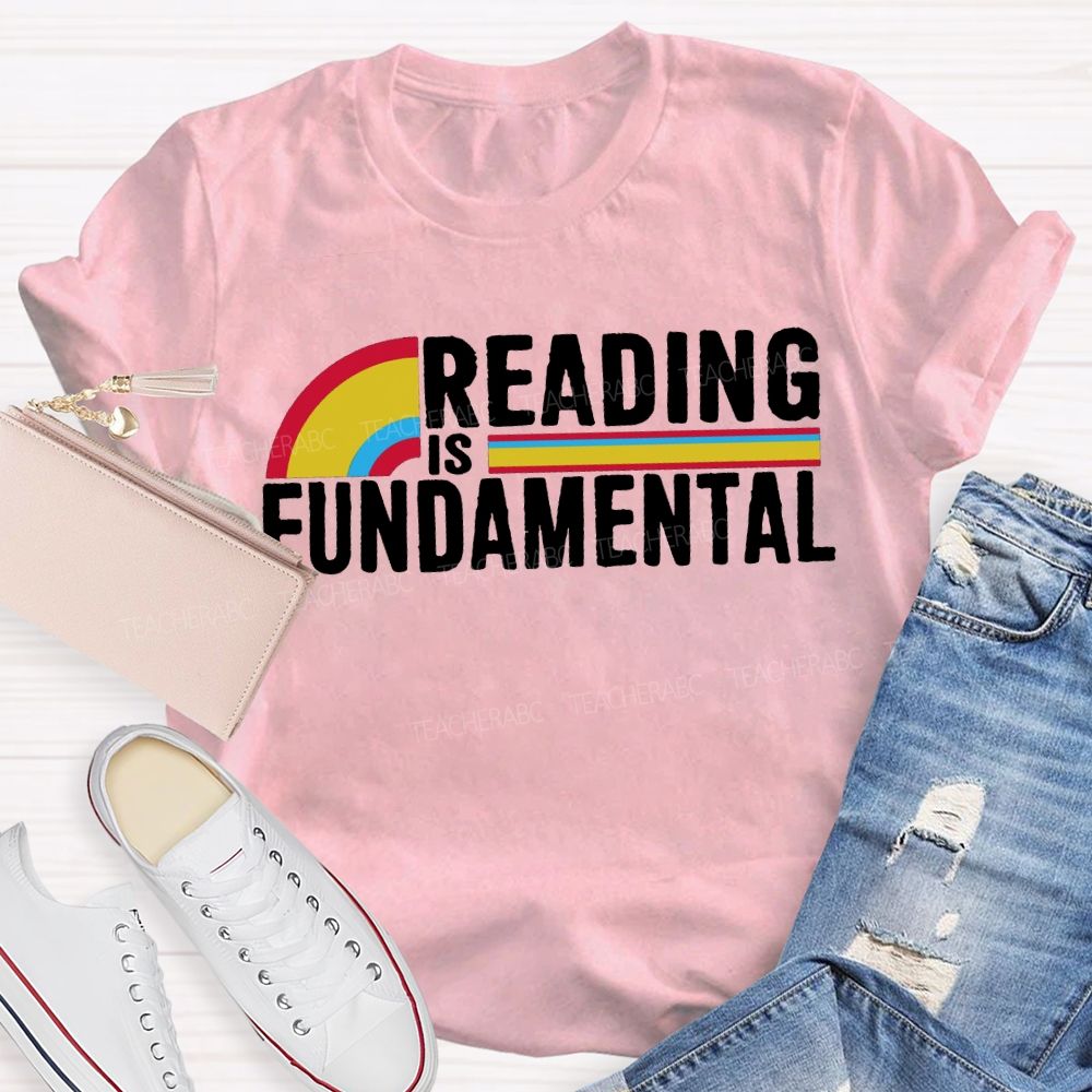 Reading Is Fundamental Rainbow Print T-shirt