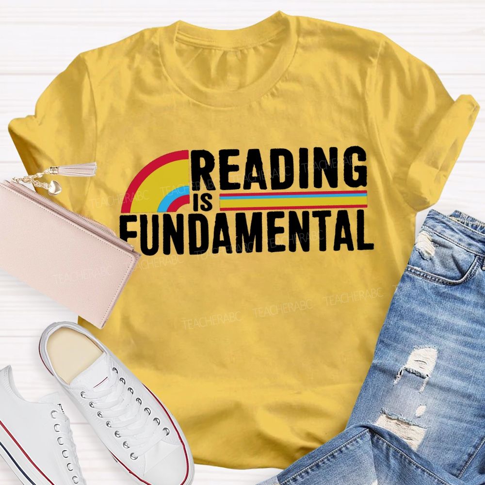 Reading Is Fundamental Rainbow Print T-shirt