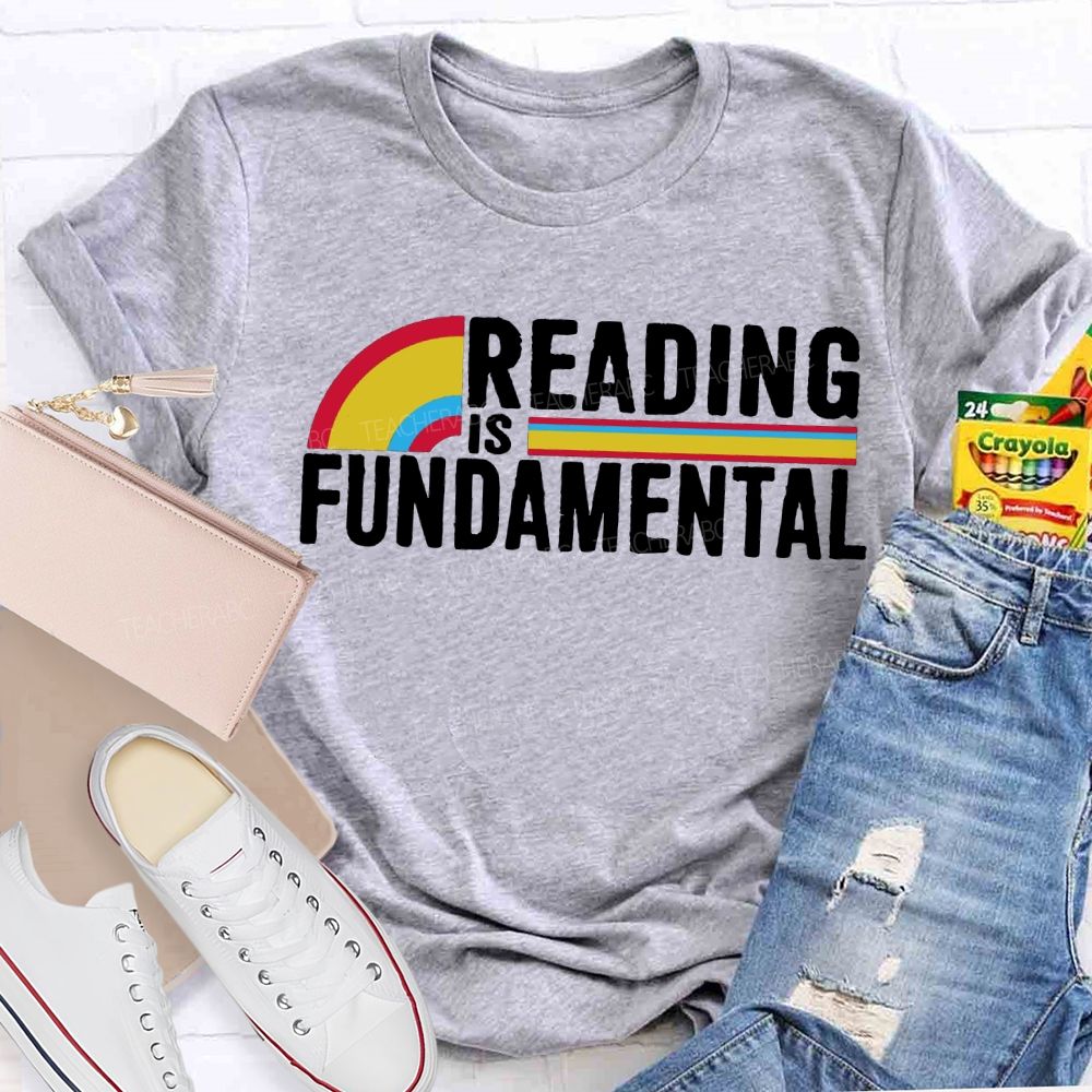 Reading Is Fundamental Rainbow Print T-shirt