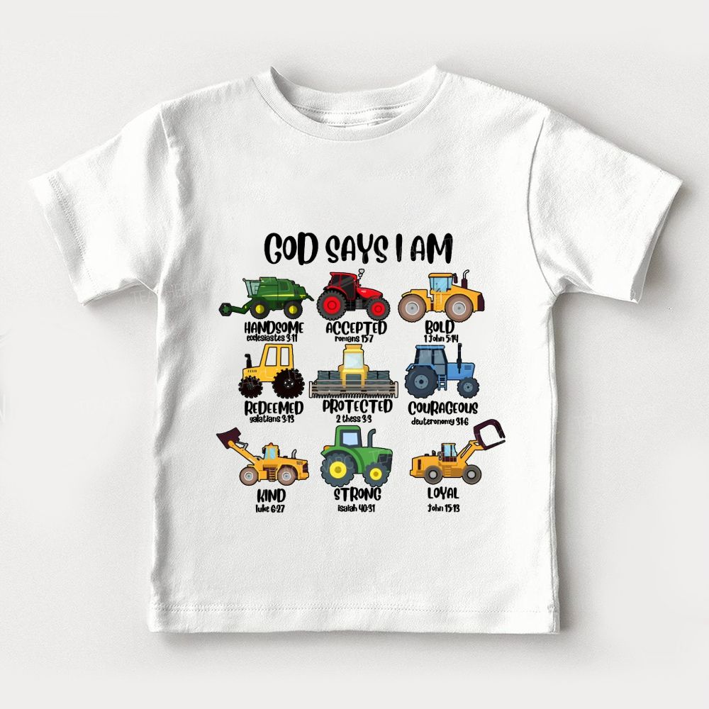 God Says I Am Kind Strong Loyal Courageous Toddler T-shirts