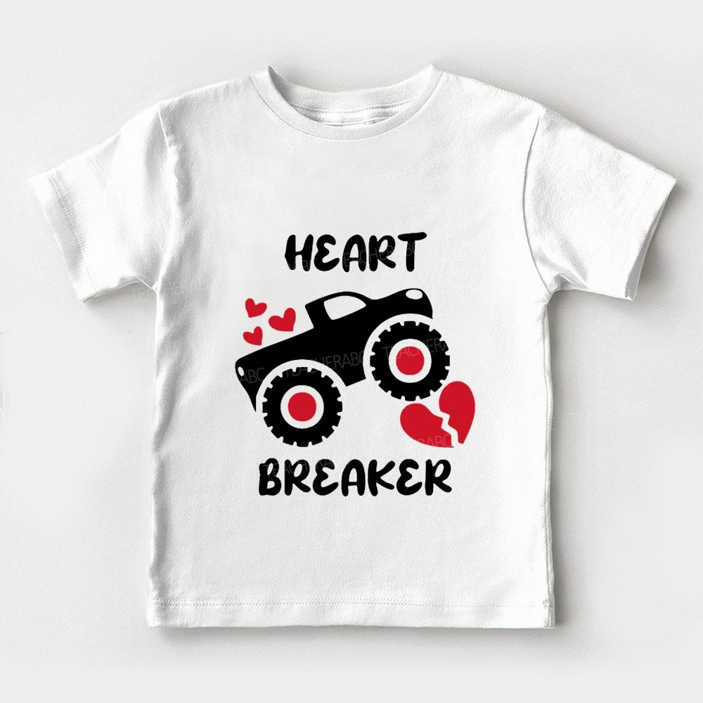 Heart Breaker Retro Valentine'S Day Design Toddler T-shirts
