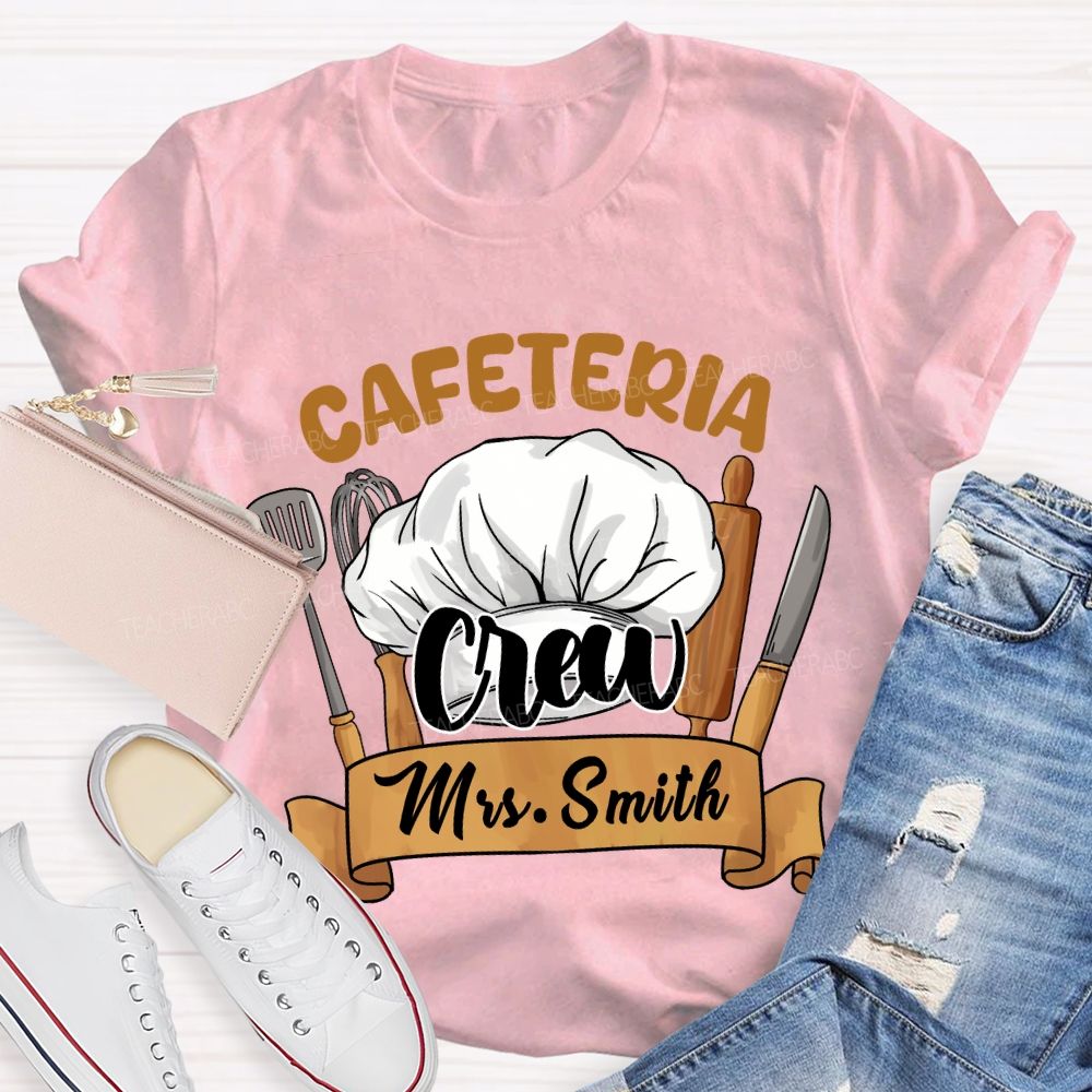 Personalized Name Cafeteria Crew Chef's Hat T-Shirt