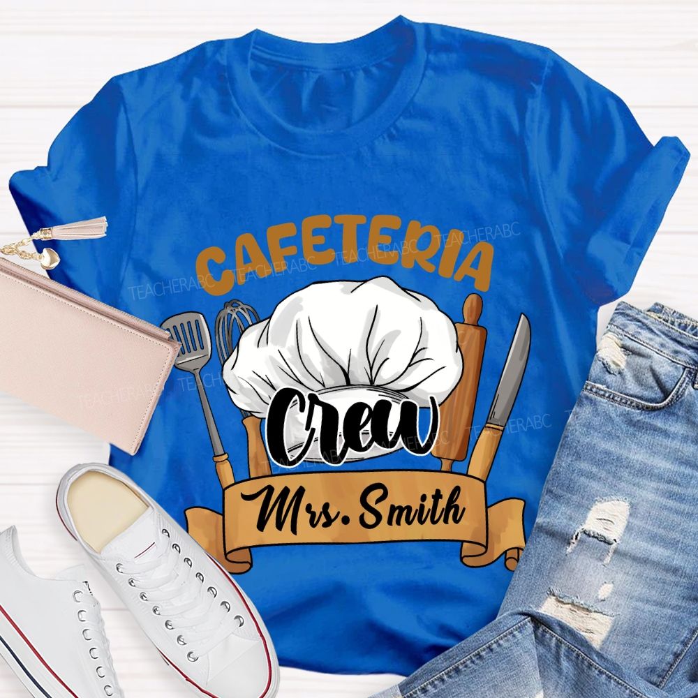 Personalized Name Cafeteria Crew Chef's Hat T-Shirt