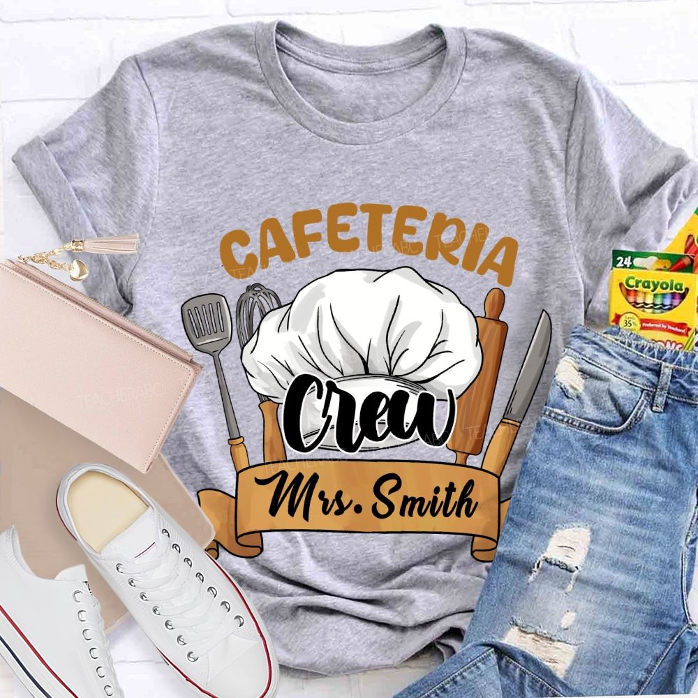 Personalized Name Cafeteria Crew Chef's Hat T-Shirt