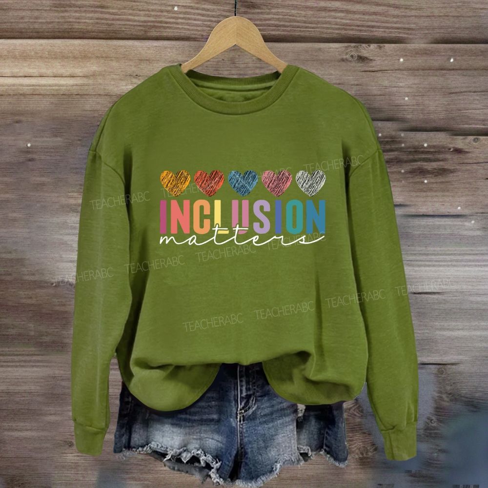 Inclusion Matter Colorful Heart Sweatshirt