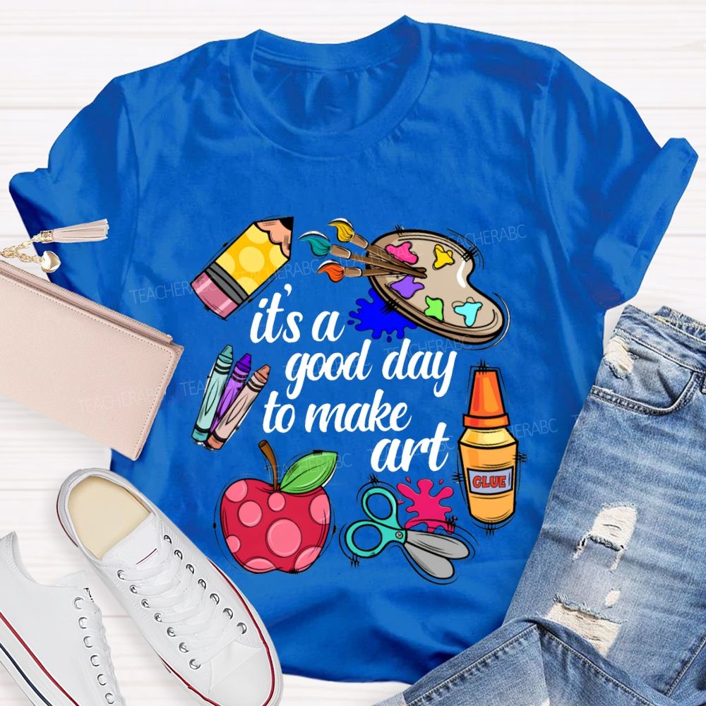 It'S A Good Day To Make Art Apples And Crayons T-shirt