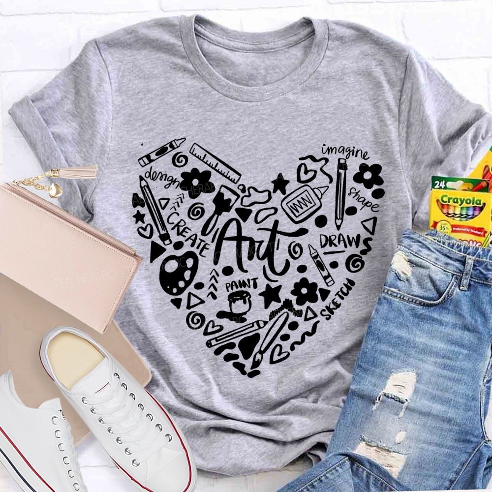 Art Image Shape Draw Sketch Paint T-shirt