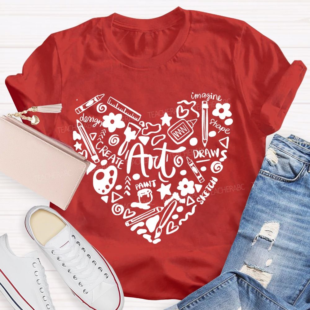 Art Image Shape Draw Sketch Paint T-shirt